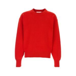 Jil Sander Men Red Cotton Sweater